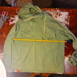 Us naval vintage cotton gunner smock dyed green